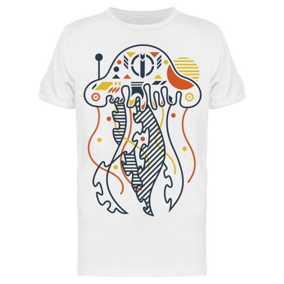 Perfect Jellyfish Line Art Style Tee Men's -Image by Shutterstock