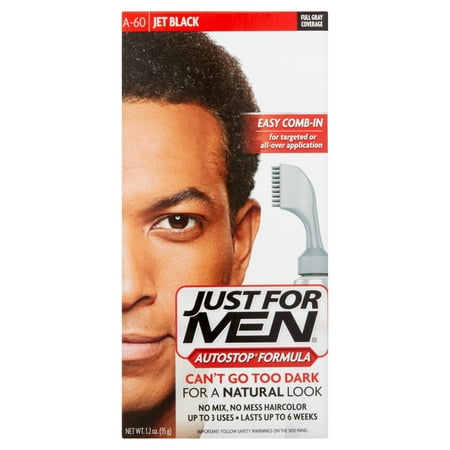 Just For Men Autostop Formula Easy Comb-In Haircolor A-60 Jet Black, 1.2 OZ