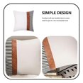 thumbnail image 3 of Sofa Pillow Cover Home Pillowcase for Decor White PU Fabric, 3 of 5