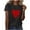 Black, variant on Women's Valentine's Short Sleeve T-Shirt Happy Day Heart Print Crewneck Top for Romantic Gatherings Red 3XL