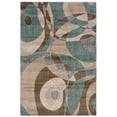 thumbnail image 2 of Linon  Milan Collection Brown/ Turquoise Geometric Area Rug, 2 of 3