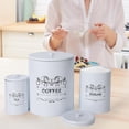 thumbnail image 7 of Kitchen Canisters Set of 3, Airtight Vintage Food Storage Jars with Lids for Farmhouse Kitchen Decor, Rustic White Canisters for Coffee, Sugar, Tea Storage, 7 of 7