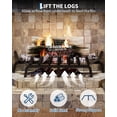 thumbnail image 2 of AKDSteel Heavy Duty Fireplace Grate Features a 3/4" Sturdy Steel Log Rack With 6 Support Legs And a Powder Coated Finish, Designed For Use In Indoor Or Outdoor Fireplaces, Fire Pits, Or Wood Stoves, 2 of 8