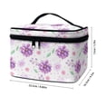 thumbnail image 6 of HELLHERO Travel Makeup Brush Case Polyester Large Capacity Effortless Organization for Men Women Purple Blossom Case, 6 of 6