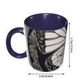thumbnail image 3 of Elegant Butterfly Coffee Mug Fun Custom Ceramic Mugs 11oz Navy Blue, 3 of 5