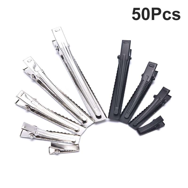 Racing Butterfly 50PC Silver Tone Metal Alligator Clip Crocodile Clamps ...
