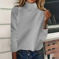 thumbnail image 2 of Chbgutlmr Womens Sweaters Raglan Long Sleeve High Neck Loose Casual Pullover Fall Winter Turtleneck Tops Sweater, 2 of 6