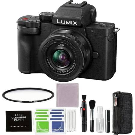 Panasonic Lumix G100 Mirrorless Camera with 12-32mm Lens with Pixel Connection Advanced Accessory and Travel Bundle