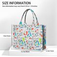 thumbnail image 3 of Large Capacity Tote Bag,Colorful Sports Items Pattern Handbag Fashion Luxury Tote Bag,15.7"x13"x 5.1" Inches,Laptop Compatible, 3 of 6