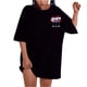 thumbnail image 2 of Camiseta de Cuello Redondo Impresa Delantera Y Trasera Del Día de la Independencia de las Mujeres, Tops Cortos Casuales para las Mujeres, 2 of 5