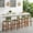 Green, variant on Christopher Knight Home Patio Wicker Counter Height Bar Stools, Acacia Wood Frame, Green, Set of 2