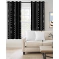thumbnail image 2 of Boho White Stripes Blackout Curtains 45 Inches Long for Bedroom, Triangle Arrow Geometric Abstract Art Thermal Insulated Room Darkening Black Out Window Curtain Panels Grommet Drapes for Living Room, 2 of 8