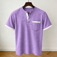 thumbnail image 4 of CHUMUD Pocket T Shirts for Man Short Sleeve Soft V Neck Casual Summer Half Button Basic Tee Shirts, 4 of 7