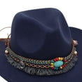 thumbnail image 3 of Leey-World Kids Western Cowboy Hat for Kids Toddler Girls Boys Felt Cowgirl Cowboy Hat with Belt Buckle Size,3-8 Years, 3 of 4