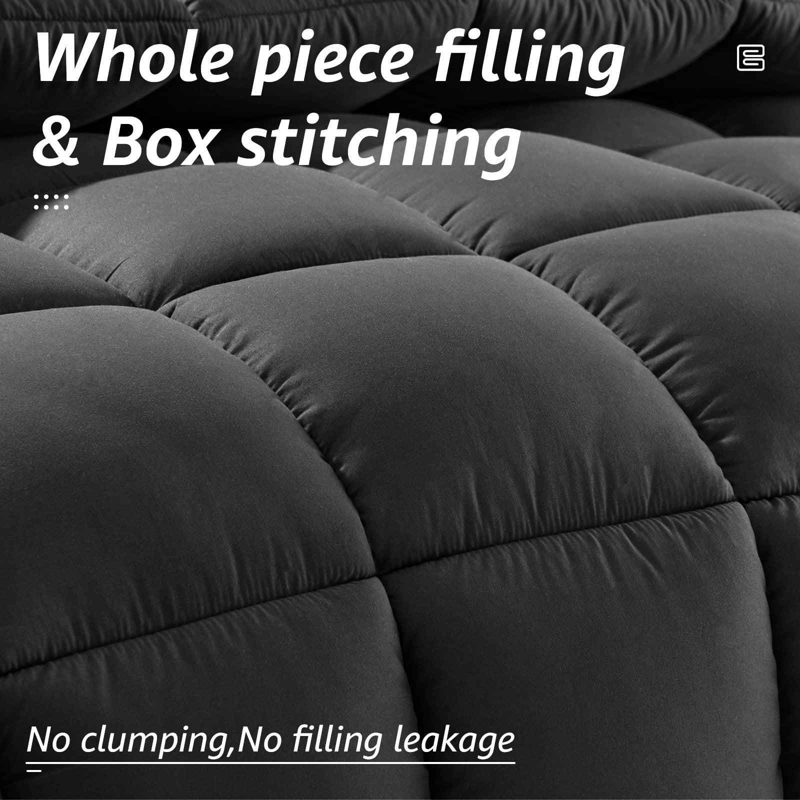 Wulful Gray Comforter King, Hotel Style All Season Lightweight Cooling Microfiber Washable Comforter