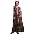 thumbnail image 1 of Bimba Floral Women Long Floral Party V NeckÂ&nbsp;DressÂ&nbsp;Front Slit Sleeveless Maxi Gown-Medium, 1 of 5