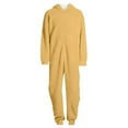 thumbnail image 4 of WMTBSRSW Fuzzy Fleece Onesie Family Pajamas Solid Hood Jumpsuit Flannel Comfy Matching Sleepwear Hooded One Piece Warm Loungewear Yellow Dad, 4 of 4