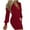 Wine, variant on cfhntfmh Bodycon Dresses for Women V Neck Cocktail Dress Fall Fashion Long Sleeve Ruched Party Evening Mini Dress