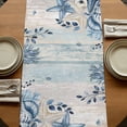 thumbnail image 5 of Table Runners 72 Inches Long Dress Scarves, Blue Starfish Coastal Farmhouse Kitchen/Dining Table Runner, Coffee Tablerunners, Eucalyptus Summer Nautical Shell Vintage 14x72 Inch, 5 of 9