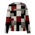 thumbnail image 3 of Patlollav Womens Tops Round Neck Long Sleeve Print Sweatshirt, 3 of 6