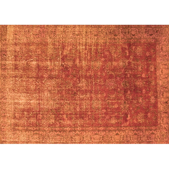 Ahgly Company Indoor Rectangle Persian Orange Bohemian Area Rugs, 8' x 10'