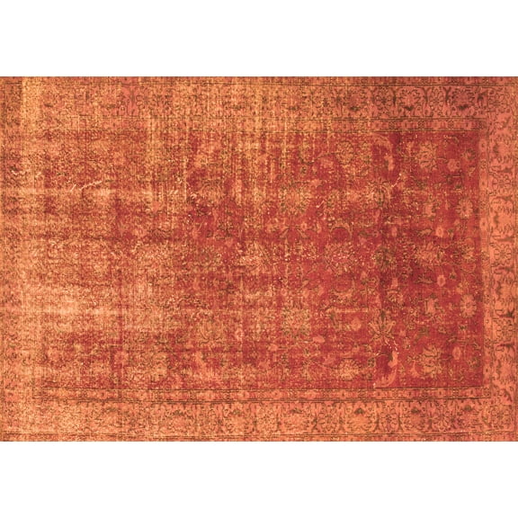 Ahgly Company Indoor Rectangle Persian Orange Bohemian Area Rugs, 5' x 7'