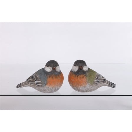 Rustic Resin Bird Figurine Set, Medium