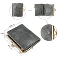 thumbnail image 5 of FALAN MULE Wallet Women Small RFID Blocking Bifold Leather Wallets for Women Vintage Coin Purse With Zipper and Kiss Lock, 5 of 7