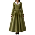 thumbnail image 2 of Colonial Dress for Women Modest Prairie Colonial A Line Dress Civil War Dresses Pioneer Costume Dress, 2 of 10