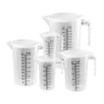 thumbnail image 4 of AMLESO 5 Pieces Plastic Pitcher Easy Clean Transparent Juice Beverage Jar Measuring Cup, 4 of 8