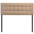 thumbnail image 3 of Modern Fabric Upholstered Queen Panel Headboard in Beige, 3 of 6