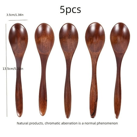 

5pcs Natural Wood Bamboo Cooking Utensils Set - Kitchen & Dining Essentials for Cooking Enthusiasts - Lightweight Cute Easy to Clean and Fast Delivery Included!