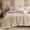 02-Beige, variant on U by Bedsure Twin Comforter Set, 5 Pieces White Boho Farmhouse Shabby Chic Embroidery Bedding Sets, Geometric Pattern Bed in a Bag with Reversible Comforter, Sheets, Pillowcases & Shams