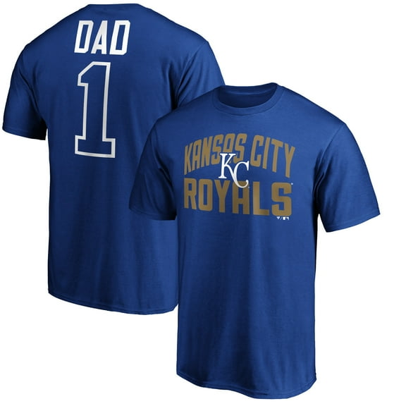 Men's Royal Kansas City Royals Father's Day #1 Dad T-Shirt