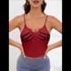 thumbnail image 4 of Camisola Corta Sin Mangas con Estampado de Calavera de Halloween para Mujer Rojo M, 4 of 8