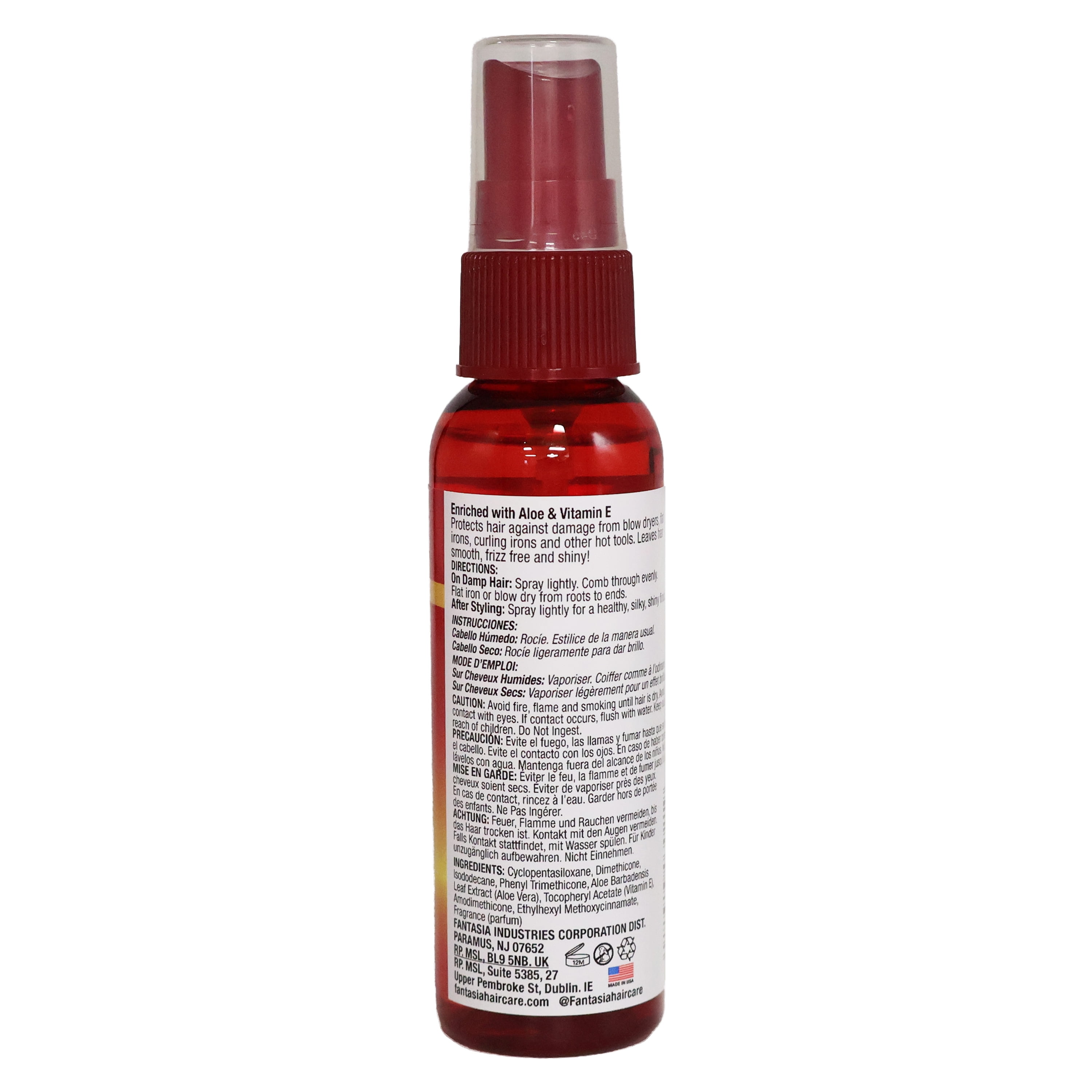 Fantasia Heat Protector Straightening Spray 2 Oz. Pack of 12 Walmart