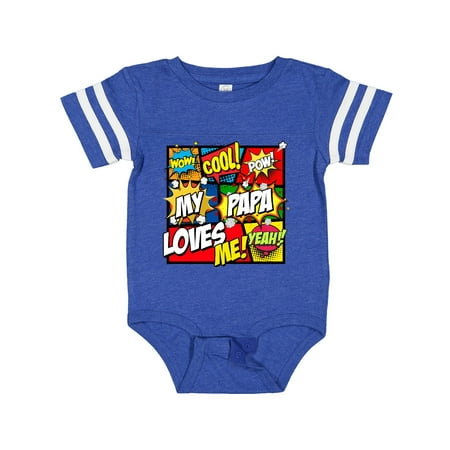 

Inktastic My Papa Loves Me Superhero Gift Baby Boy or Baby Girl Bodysuit