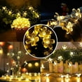 thumbnail image 5 of Inadays Christmas String Lights, Outdoor Cherry Blossom IP65 Waterproof String Lights with 8 Modes Remote Controller, Battery Operated 50 LED Lights, Pack of 2, 16ft, Warm White, 5 of 6