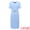 Blue, variant on Women's Business Work Short Sleeve Pencil V-Neck Bodycon Dresses 2XL Black