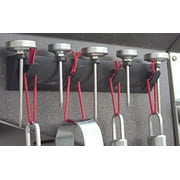 FEROS Magnetic BBQ Grill Tool Accessory Holder Bonus Lanyard! - Holds 4 Utensils and 5 Thermometers! Great to Hold Spatula, Tongs, Brushes, Skewers, Scraper, Etc.