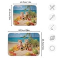 thumbnail image 3 of Cats Coconut Trees Sea Swimsuit Dish Drying Mat Dish Drainer Rack Mats Water Absorbent Non-Slip Easy Clean Heat Resistant for Kitchen Counter, 3 of 8