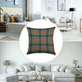 thumbnail image 3 of MACDUFF HUNTING ANCIENT TARTAN Linen Throw Pillow Covers 20"x20" Decorative Cushion Cases with Hidden Zipper for Sofa, Couch, Bed, Living Room–No Insert Made in USA, 3 of 7