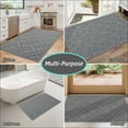 thumbnail image 4 of FLOORHUG Doormat Indoor 20"x32", Front Door Mat Non-Slip for Entrance, Absorbent Resist Dirt Door Rug for Inside, Low-Profile Welcome Mat, Entryway Rug Floor Mats Machine Washable, Grey, 4 of 8