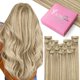 thumbnail image 1 of Extensiones de cabello con clip YoungSee, extensiones de cabello humano con clip de encaje, extensiones de cabello humano real, rubio ceniza oscuro, reflejos, rubio dorado, extensiones de cabello huma, 1 of 5