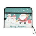 thumbnail image 7 of Accordion File Organizer with Zip Closure 13 Pockets Expanding File Folder Letter A4 Paper Document Organizer for Home Office Cute Santa Claus and Snowman, 7 of 7