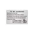 thumbnail image 2 of Valentine'S Day Wallet Insert Card Engraved Stainless Steel Metal Cards, 2 of 11