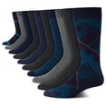 thumbnail image 1 of Calcetines IZOD para hombre, vestido redondo, ligero y cómodo, paquete de 10, 1 of 7