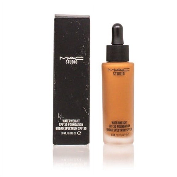 MAC COSMETICS - MAC COSMETICS/STUDIO WATERWEIGHT SPF 30 FOUNDATION NW47 1 OZ (30 ML) DEEP BEIGE W NEUTRAL UNDERTON FOR DARK SKIN