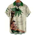 thumbnail image 3 of Camisas hawaianas para hombre, blusas de manga corta con estampado de sirena para playa, camisas nuevas de gran tamaño, ropa de diseñador para hombre de alta calidad, 3 of 4