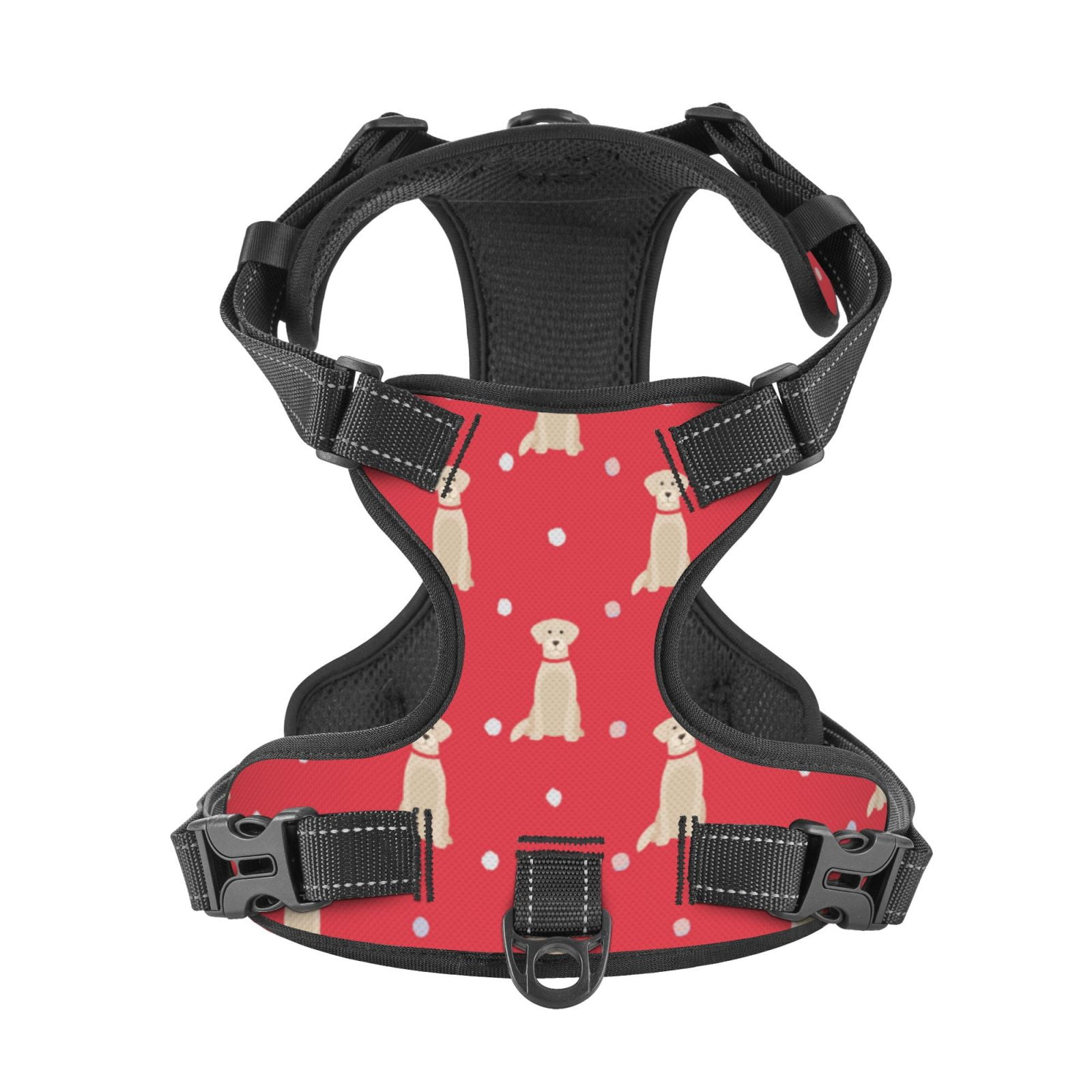 Kdxio Labrador Retriever Dog Print No Pull Dog Harness Adjustable Reflective Oxford Easy Control Medium Large Dog Harness for Training and Everyday-X-Large